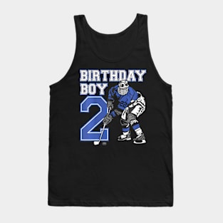 Kids 2 Year Old Ice Hockey Themed Birthday Party Boy 2Nd Tank Top